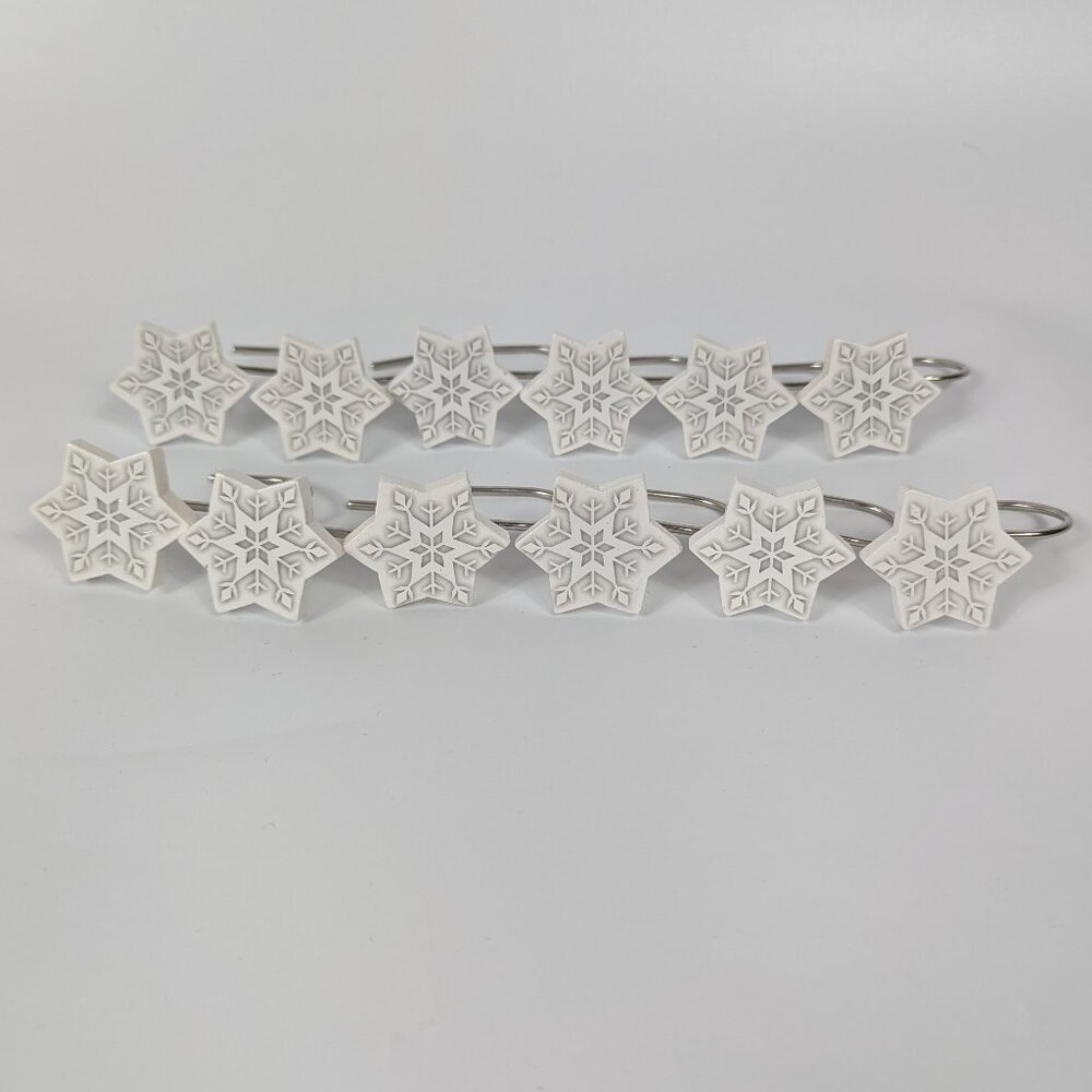 Disney Frozen 2 White Snowflake Shower Hook Set